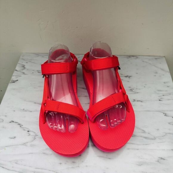 Teva Orange Flatform Universal Strappy Sandals Women’s Size 10 - Picture 3 of 10